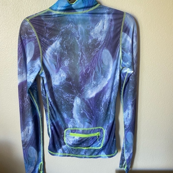 Tutu Blue Women’s Zip Rash Guard Size S Blue Ocean Beach Surf Swim Vacation - Picture 5 of 8